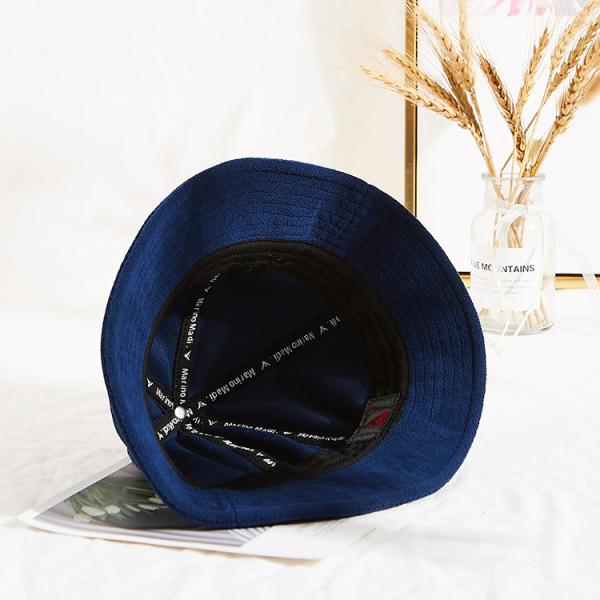 52cm Fisherman Bucket Hat Leather Patch Winter Hat Custom Logo