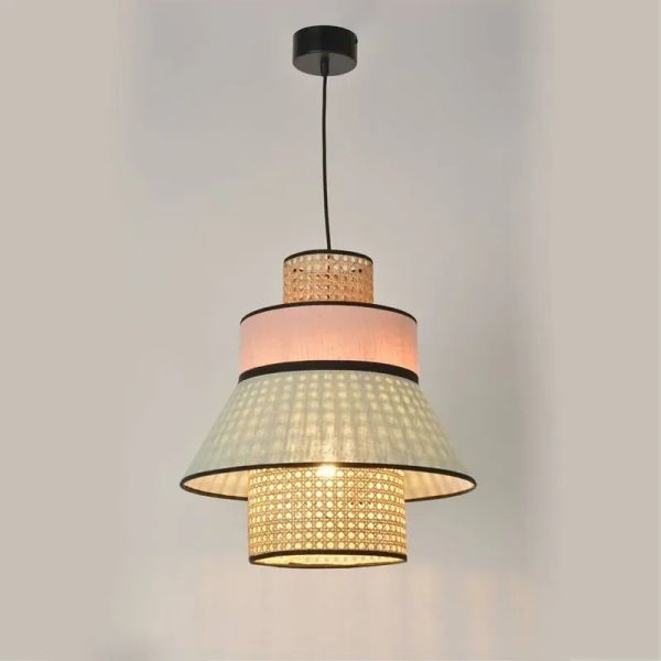 dining table lights creative design simple Japanese wabi-sabi style rattan pendant lights(WH-WP-147)