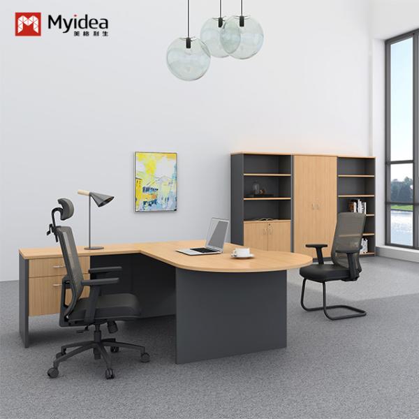 Simple Single Person Independent Office Desk Large Countertop W1600*D800*H750 MFC Wood Style Office Furniture Supervisor Desk