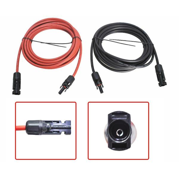 1 пара удлинительного кабеля 6mm2 10AWG солнечного с проводом соединителя для панели солнечных батарей