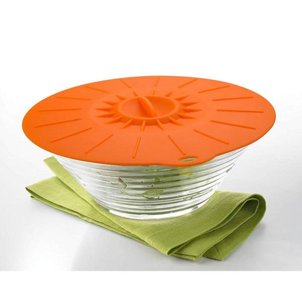 5Pcs Food Grade Reusable Silicone Food Fresh Cover Suction Lid For Bowls Cups