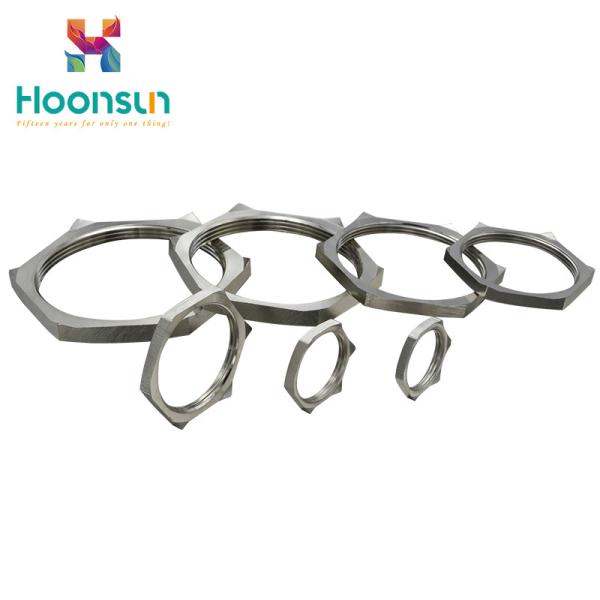 Metallic Color Cable Gland Accessories EMC Locknut With Electrical Fittings