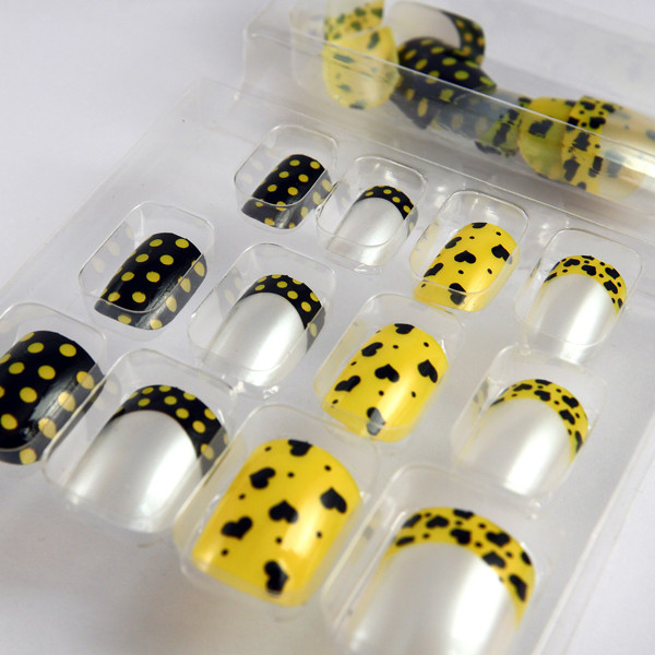 Professional Fake Nails False Nails with 3D Prints for wedding