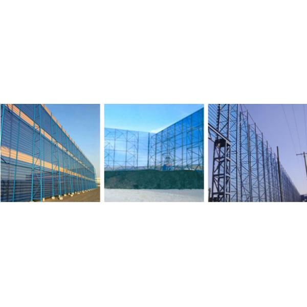 Green Perforated Corrugated Steel Wind And Dust Barrier Panels