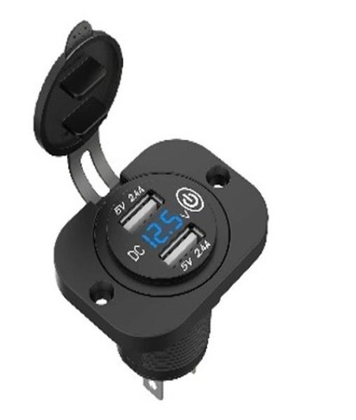 2 Pins Socket Standard and 12-24V DC Input USB Car Charger Type C Car Charger for Long-Lasting Performance