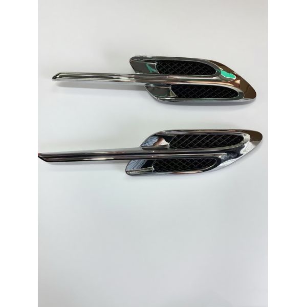 High-Qulity Car Parts Fender Grill Electroplated Plastic Chrome Fender air Vent for Bentley Continental GT GTC