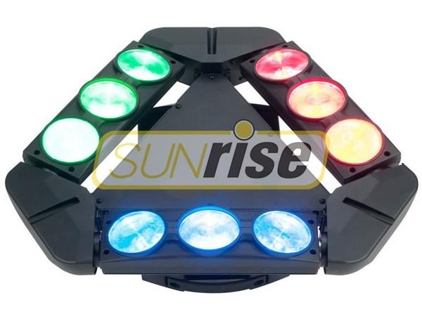 9 Eye Pixel Dmx Spider Moving Head Light 1800W With 1/12/14/18/50CH Optional