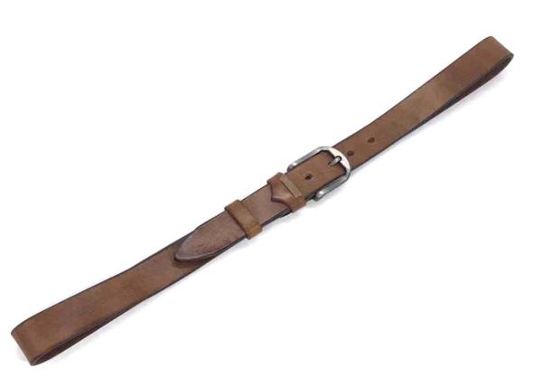 Tan  Color Womens Genuine Leather Belt  With Brushed Alloy Buckle  /  Jeans Waist Belt