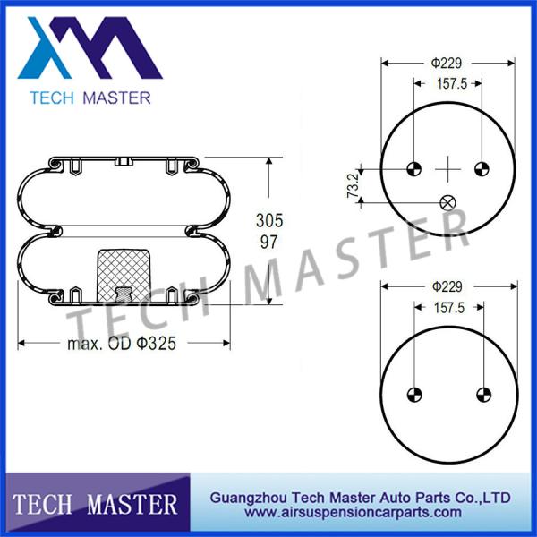 Molas de ar do Firestone do OEM W01-358-7400, airbag FD330-22 313 do caminhão de Contitech