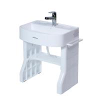 Safe Plastic White Children'S Bathroom Sink Baby Washstand Easy Installation