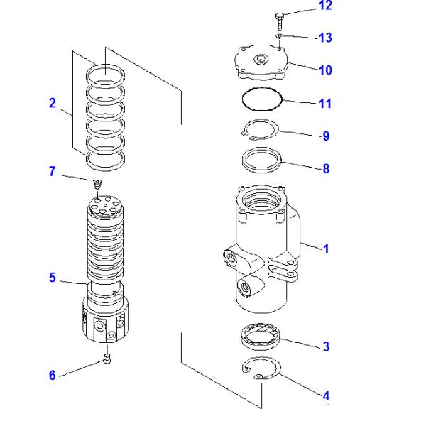 703-09-00110 excavatrice Hydraulic Parts de Rotary Joint PC130-7 KOMATSU d'excavatrice