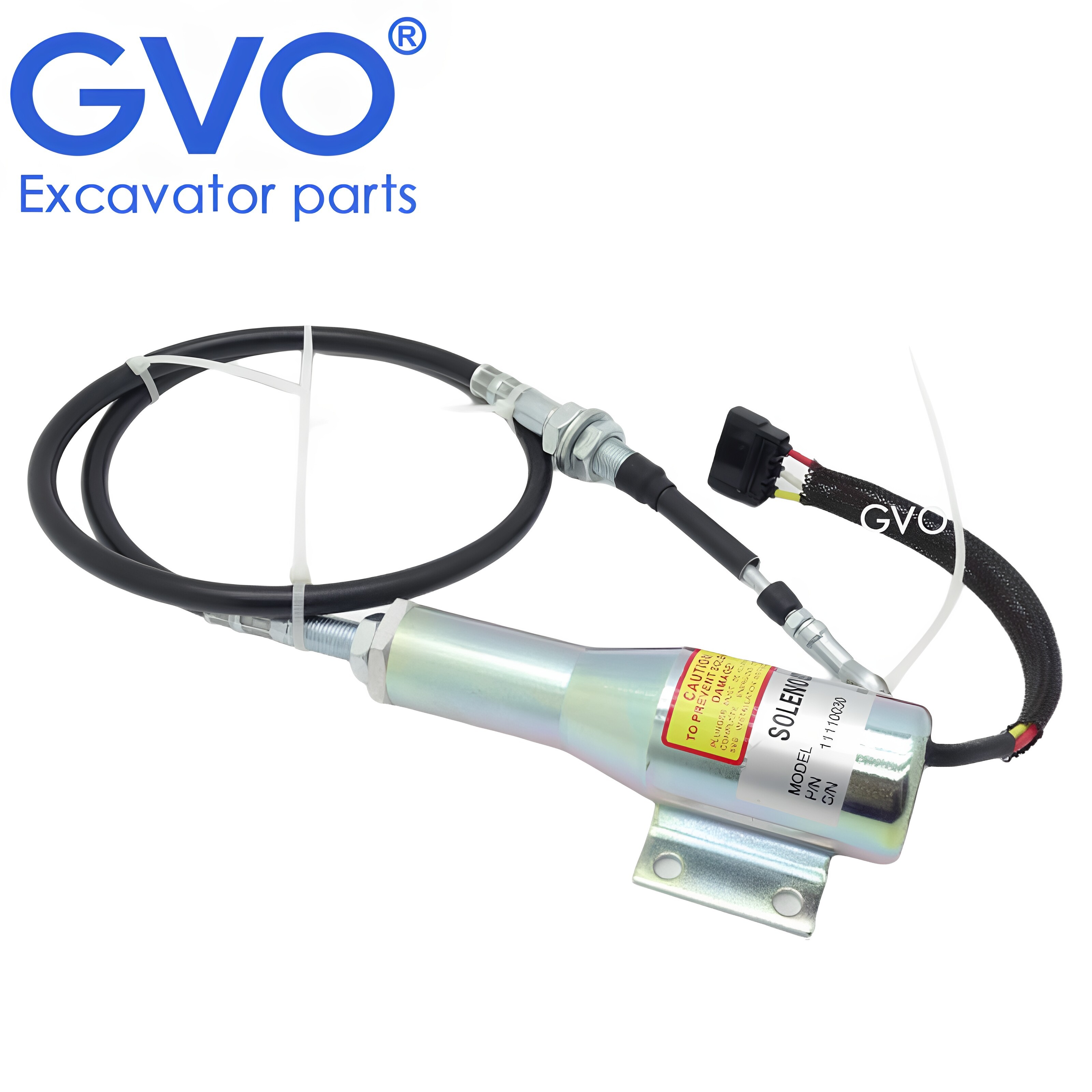 11110030 SA-4646-24 SA-4744 Fuel Shut Off Solenoid Valve Fuel Stop Solenoid Shutdown Stop Solenoid for Loader L70C 120C 90C 220D