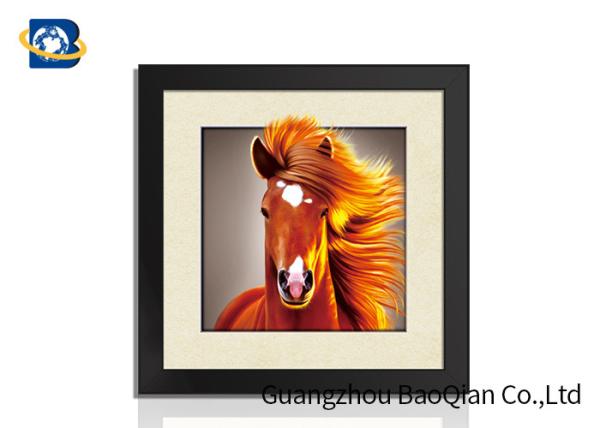 Horse Animal Design 3D / 5D Custom Lenticular Printing MET / PP Material