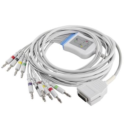 Cabo E350I EK10 Eclipse LE Elite II do ECG de Mortara Burdick 012-0700-00 banana 4,0 do IEC do cabo e dos Leadwires do ECG de 10 ligações
