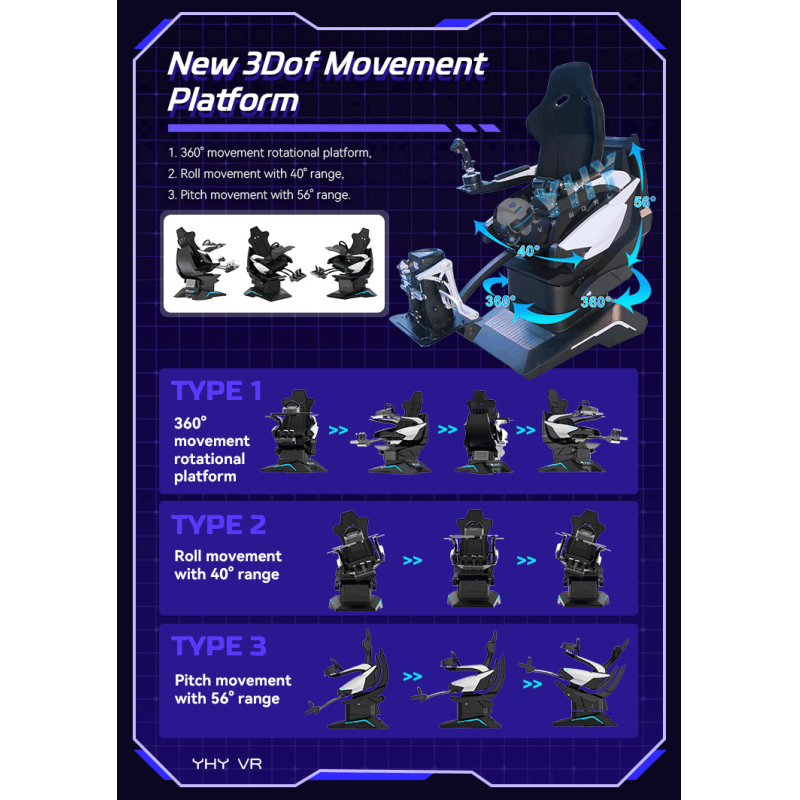 Flying VR Simulator Game Machine Flight Shooting Equipment Indoor Playground