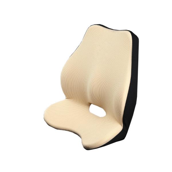 Soft Square Memory Foam Travel Pillow Car Lumbar Waist Support Back Cushion 100%