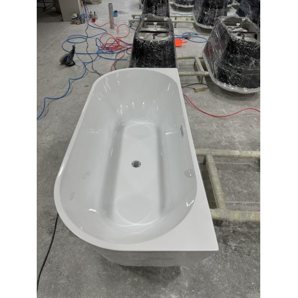 US Sales European Typical Pure PMMA Acrylic Wall Side Freestanding Bathtub 1700mm
