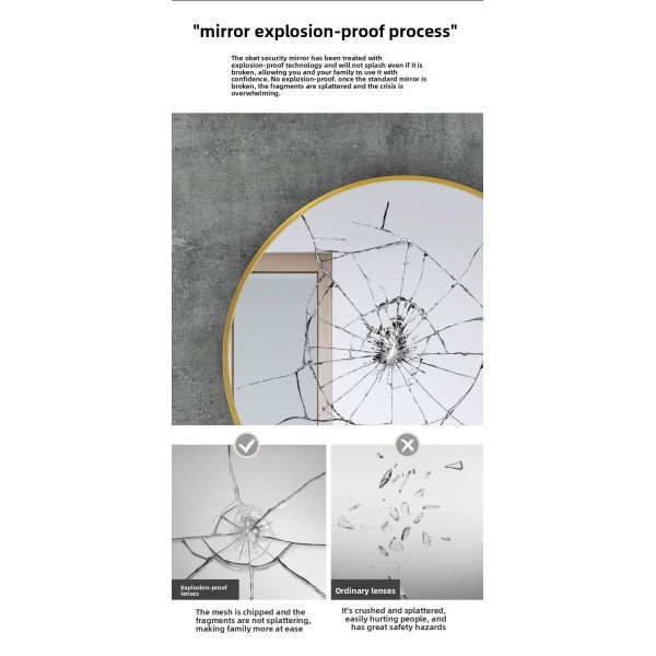 Modern Double Bathroom Parent-Child Mirror Set Large Small Circular Mirrors Touch Switch Irregular Creative Decorative Hanging