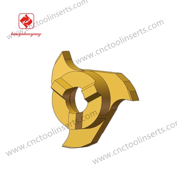 Plaquettes de fraisage CNC Wc-Co Revêtement PVD HY327R06-12220-R1.1 HYB208A Acier inoxydable et matériaux difficiles à usiner