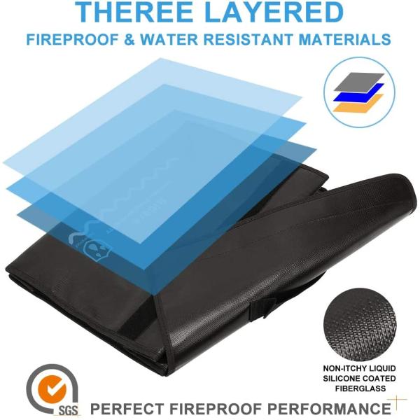Silicone Coated Lipo Safe Bag Fireproof Waterproof Practical For Money