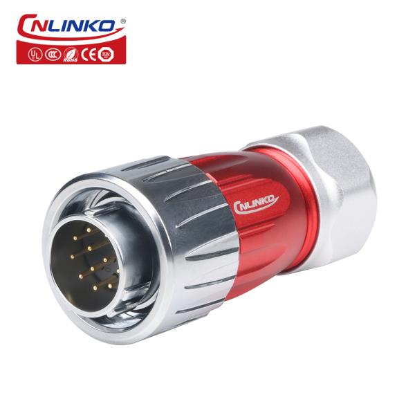 CNLINKO M20 12 Pin Connector Male Female Round Power Cable Plug Socket Waterproof Led Cable Connector Female Pin Connector