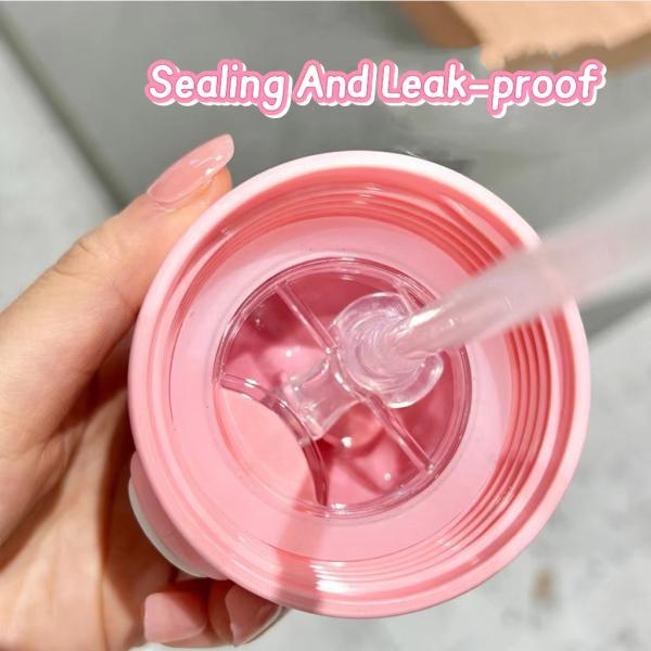 Cute Cartoon Design 680ml Kids Water Bottle with Strap and Straw Sustainable Material