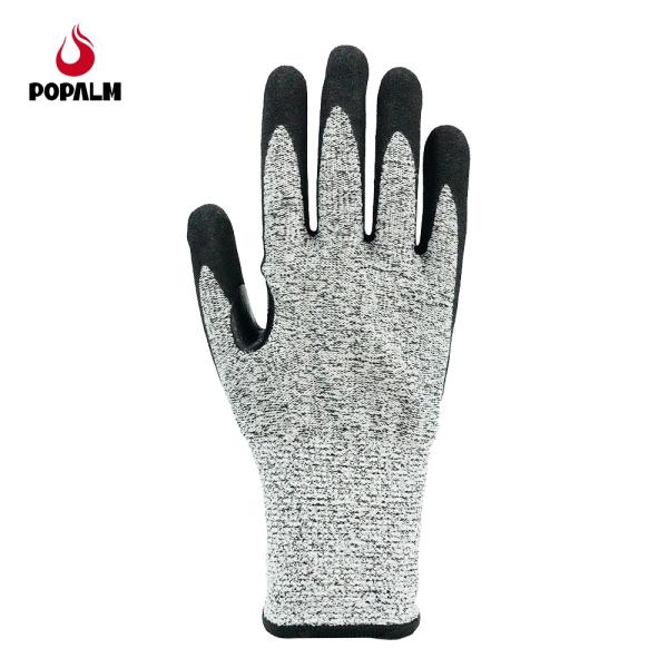 13 Gauge Touchscreen Safety Gloves With Sandy Nitrile Coating And Reinforced