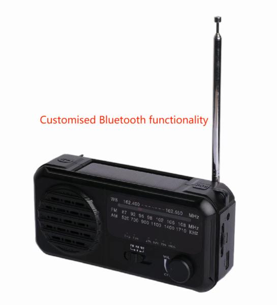 O rádio recarregável solar do receptor recarregável é faixa da WB 3 do rádio de FM exterior