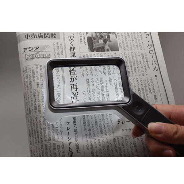 3 Light Dimmable Rechargeable Screen Magnifier LED ABS K9 Lens Touch Control 10 Min Auto Off Ergonomic Handle