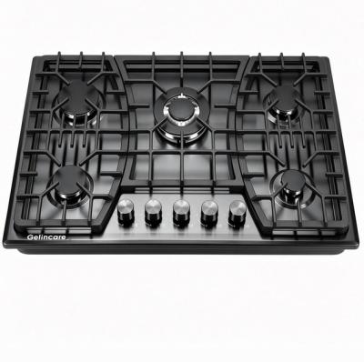 Built in 60cm 5 burner Gas Stove Tempered Glass Gas Stove ODM/OEM Manufacturer