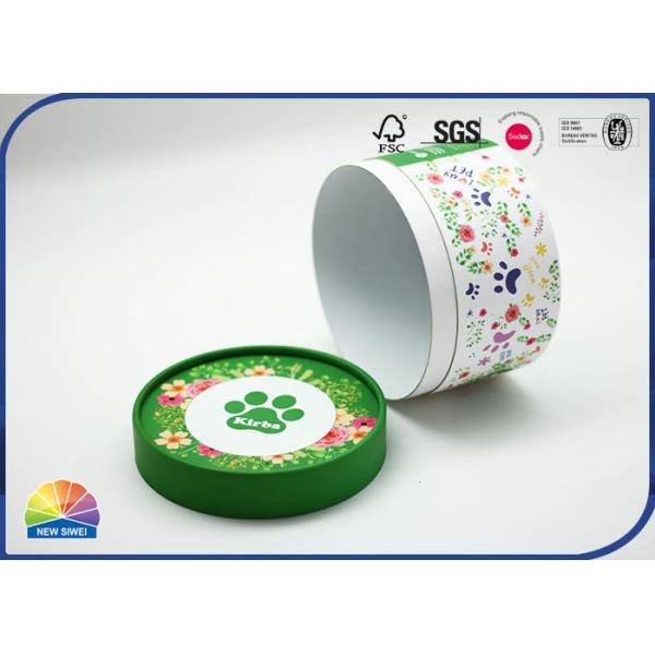4C Printed Round Paper Packaging Tube Matte Lamination Recycled Customized