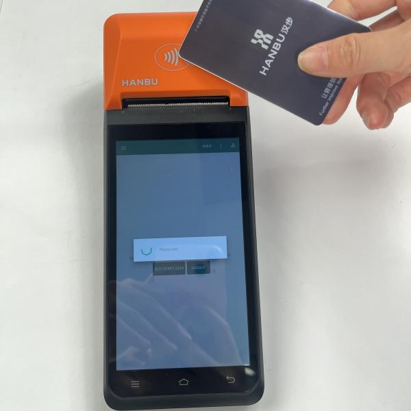 Android 12 Mobile POS Orange Android POS Terminal Speaker Enabled With Type C Card Slot