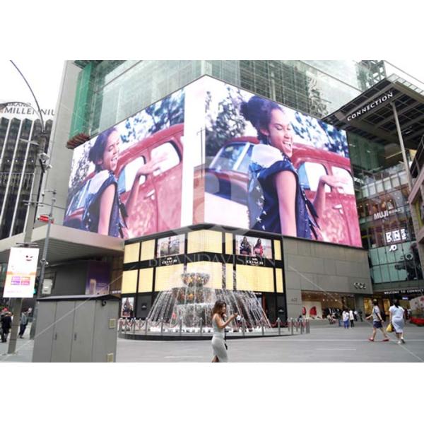 Brightness Adjustable Outdoor Fixed LED Display For Advertising Super Slim