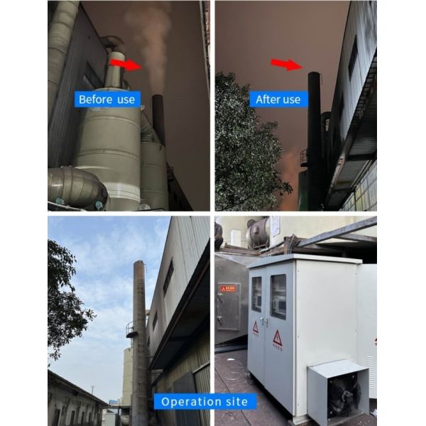 High Frequency Voltage Pulse Plasma White Smoke Removal System Waste Gas Equipment  Treatment