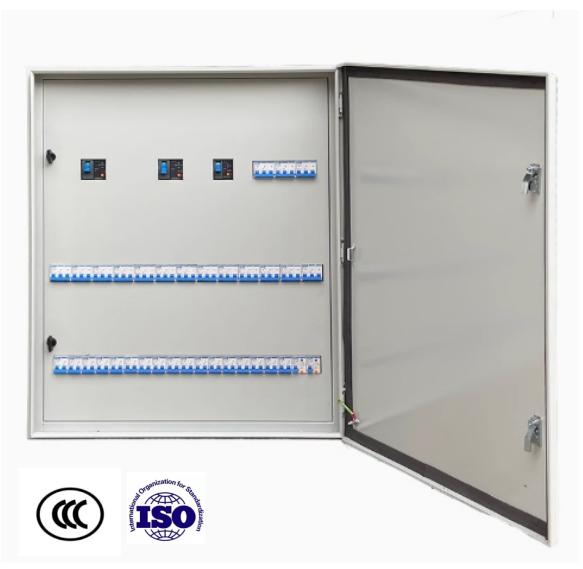 Caja eléctrica montada en la pared de metal con recubrimiento en polvo con protector de fugas de disyuntor