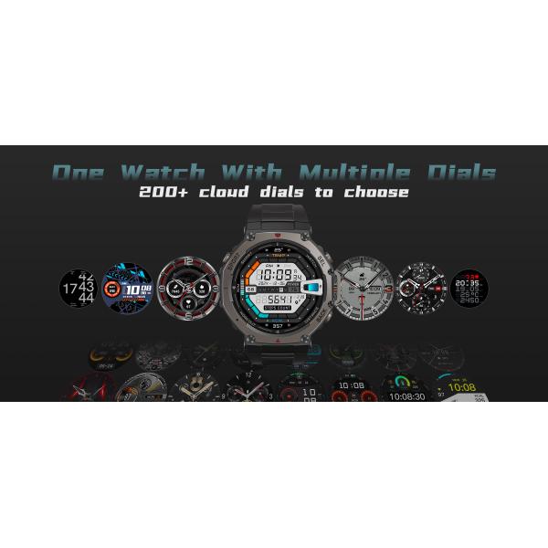 GPS Smart Watch 1.43 Inch AMOLED Display Support GLONASS BDS Galileo NAVIC QZSS 5ATM DM58