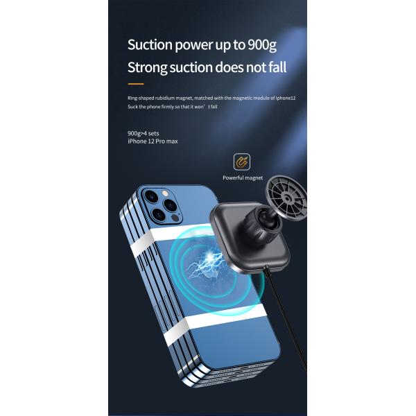 Magnetic Charging Mobile Phone Car Holder 15w Wireless Car Charger Mount Auto-sensing Car Phone Holder