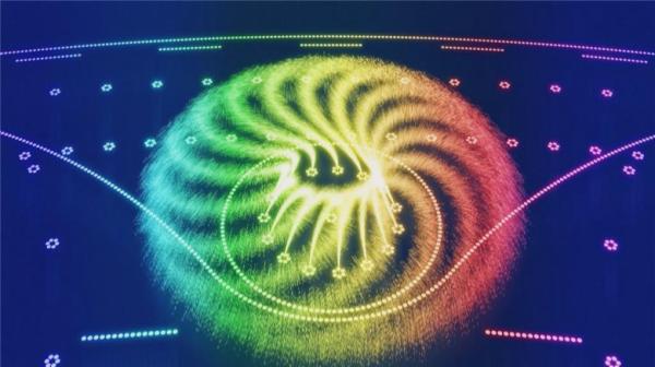 3D Digital Swing Musical Fountain Snake Shake Multicolored LED Light