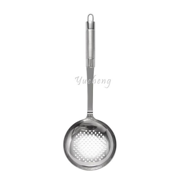 Stianless steel Slotted skimmer soup scoop for kitchen  cooking tool