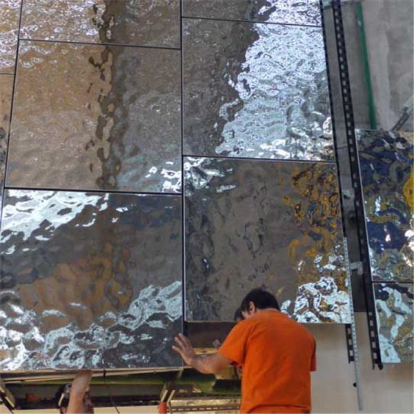 water ripple shaped stainless steel sheet hammered embossed SS plate 304 316 quality