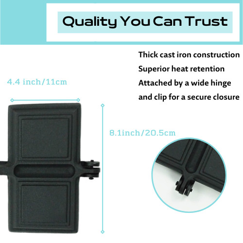 Pre закаленное сопротивление высокой температуры лотка 20.5*11cm сэндвича литого железа