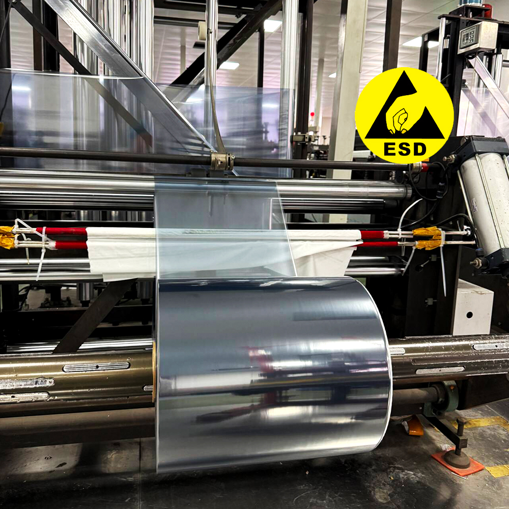 Anti‑Static PET Tubular Shielding Film Roll, Semi‑Finished Material