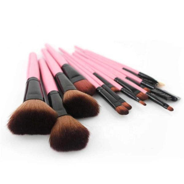 ODM Alumium Ferrul Professional Makeup Brush Sets With Pink Crocodile Case