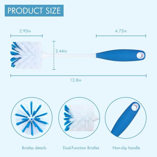 Long Handle Water Bottle Scrubber For Washing Glasswares