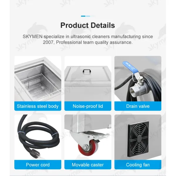 Skymen 960L Industrial Ultrasonic Washing Machine for Marine Maintenance, Engine Parts Cleaner
