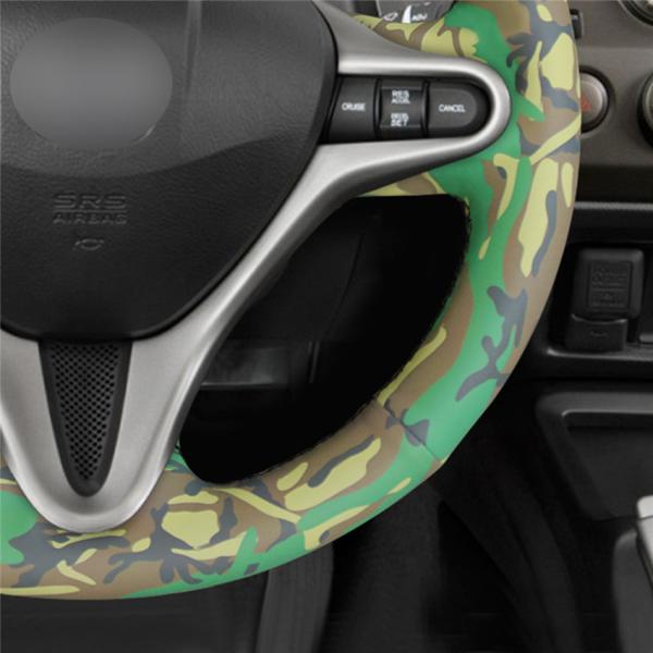 Hand Sewing All Camouflage Artificial Leather Steering Wheel Cover for Honda Civic Civic 8 2006 2007 2008 2009 2010 2011