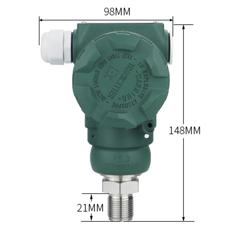 Zhejiang Produced 0.5%FS 24v LED Digital Display High Temperature Pressure Transmitter