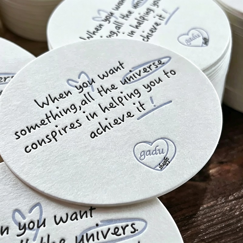 Absorbent Paper Drink Coasters With Custom Print For Bar And Cafe Branding