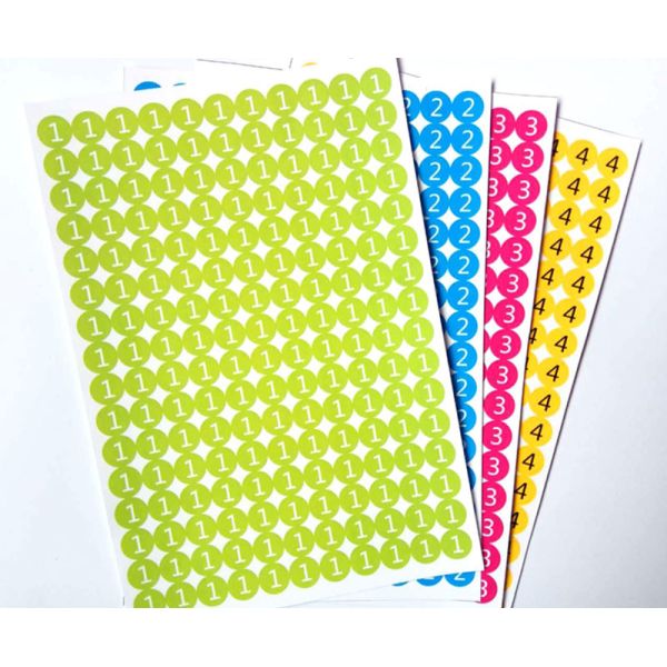 Self Adhesive Peel Off PVC Label Sticker Arabic Number Temporary Stickers