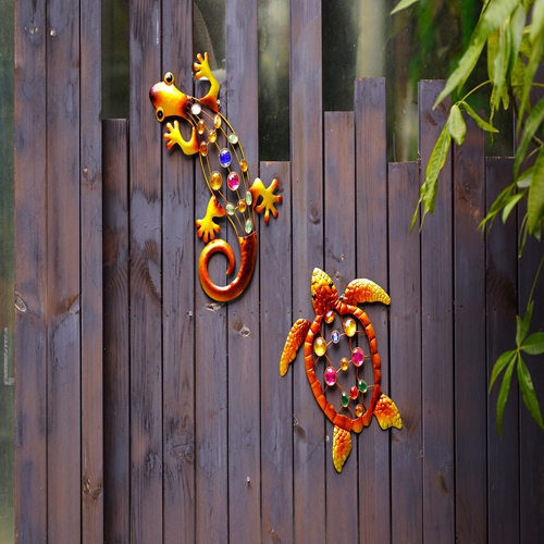 Животный сад смертной казни через повешение металла орнаментирует черепаху/гекконовых/птицу искусства двора